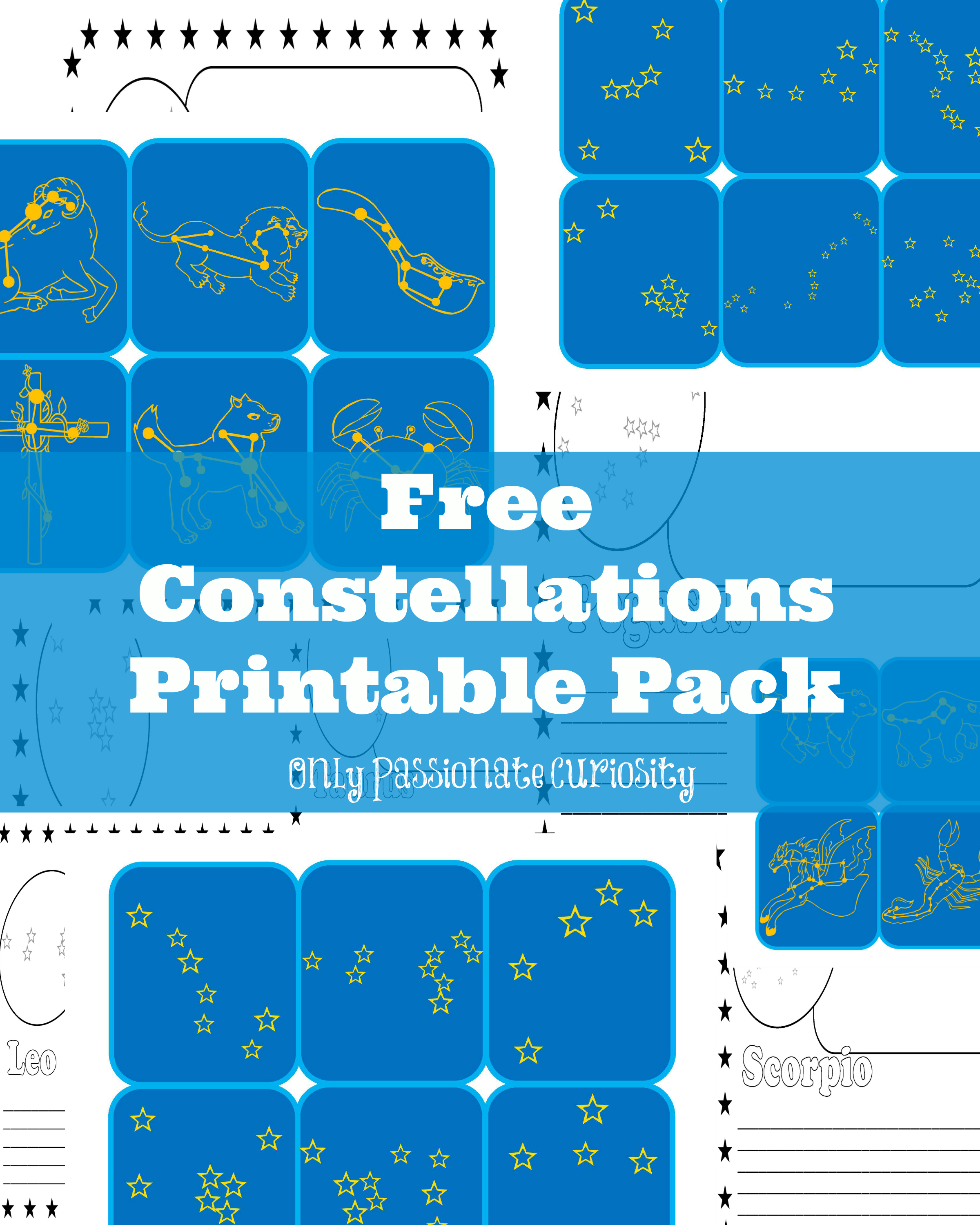 Constellations Printable Pack Only Passionate Curiosity
