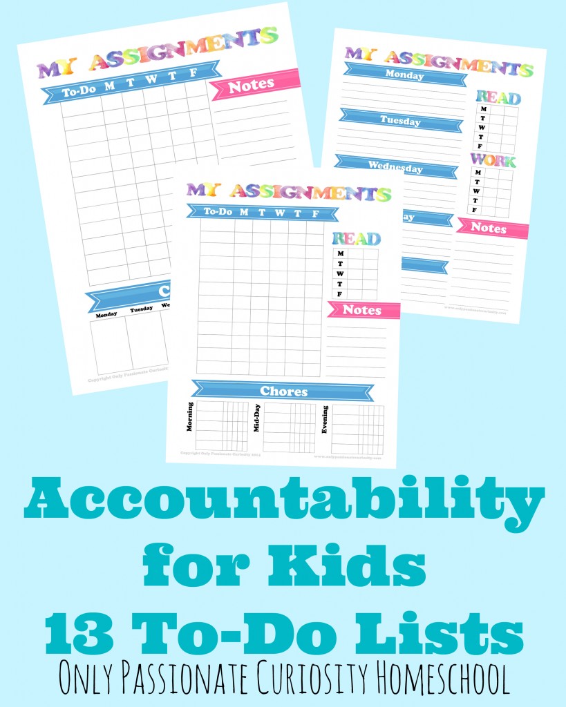 Accountability Pack: 13 To-Do List Printables