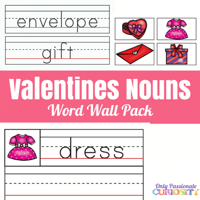 Valentines Day Nouns Word Wall