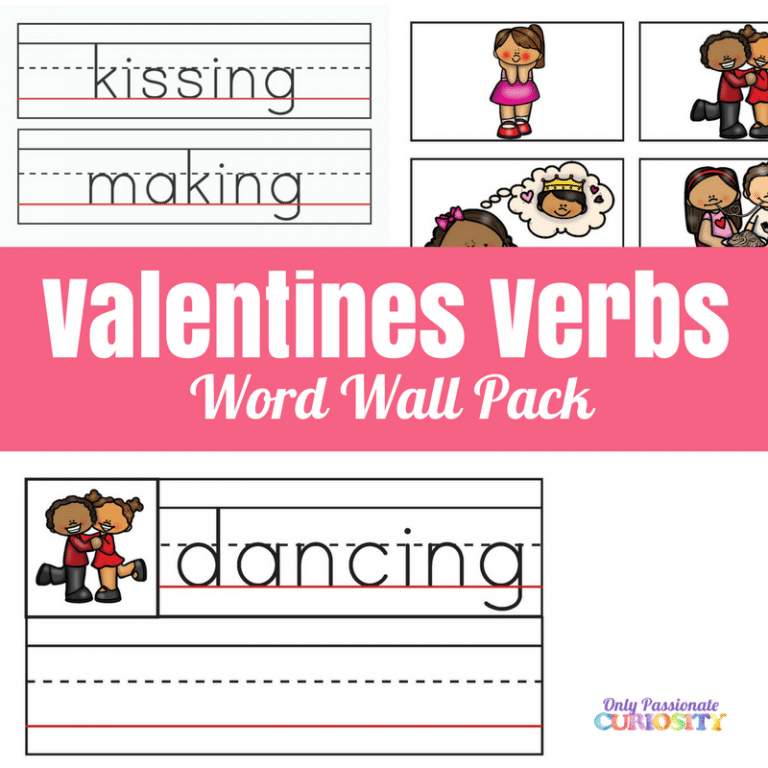 Valentines Day Verbs Word Wall