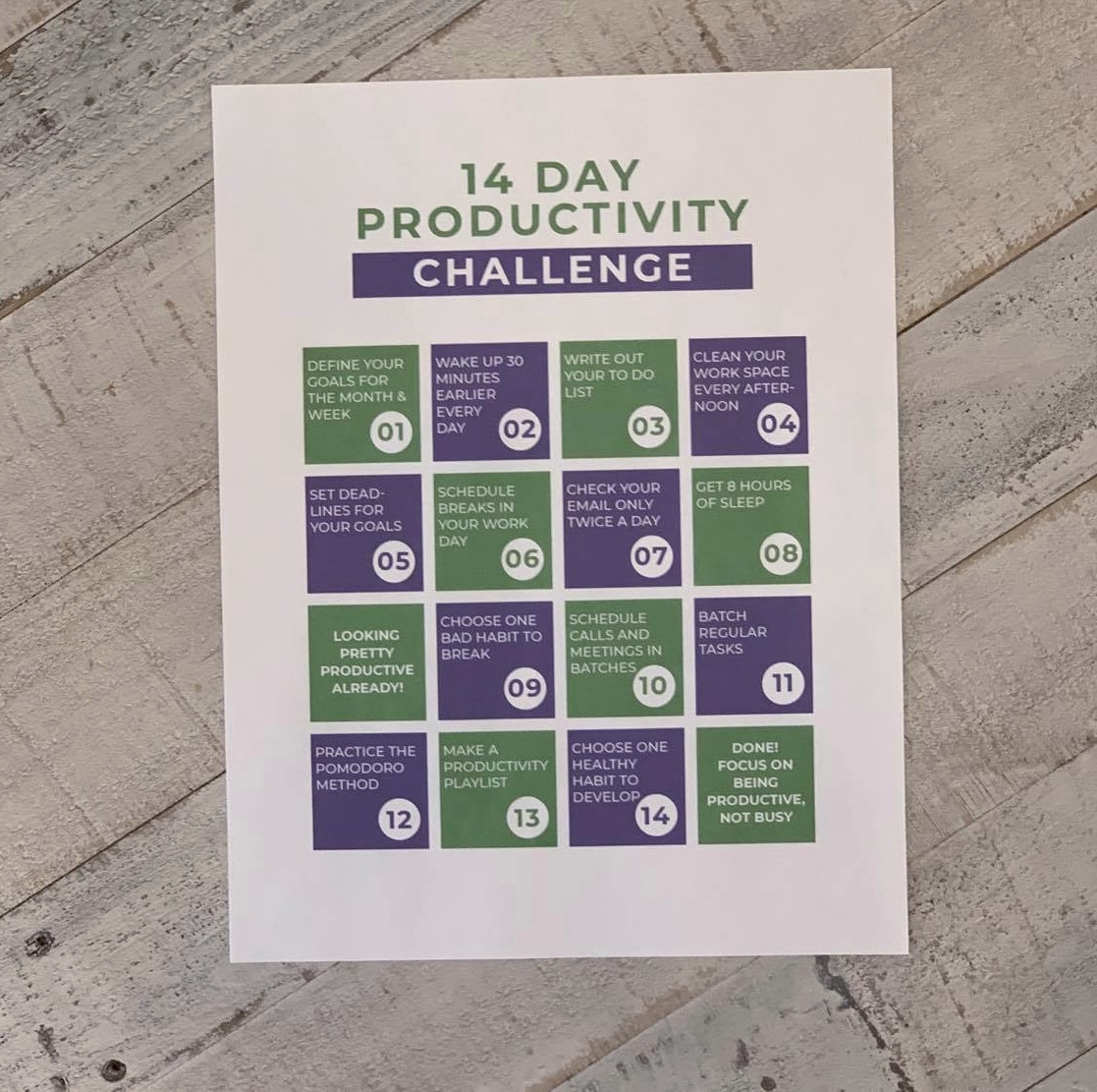 The 14 Day Productivity Challenge