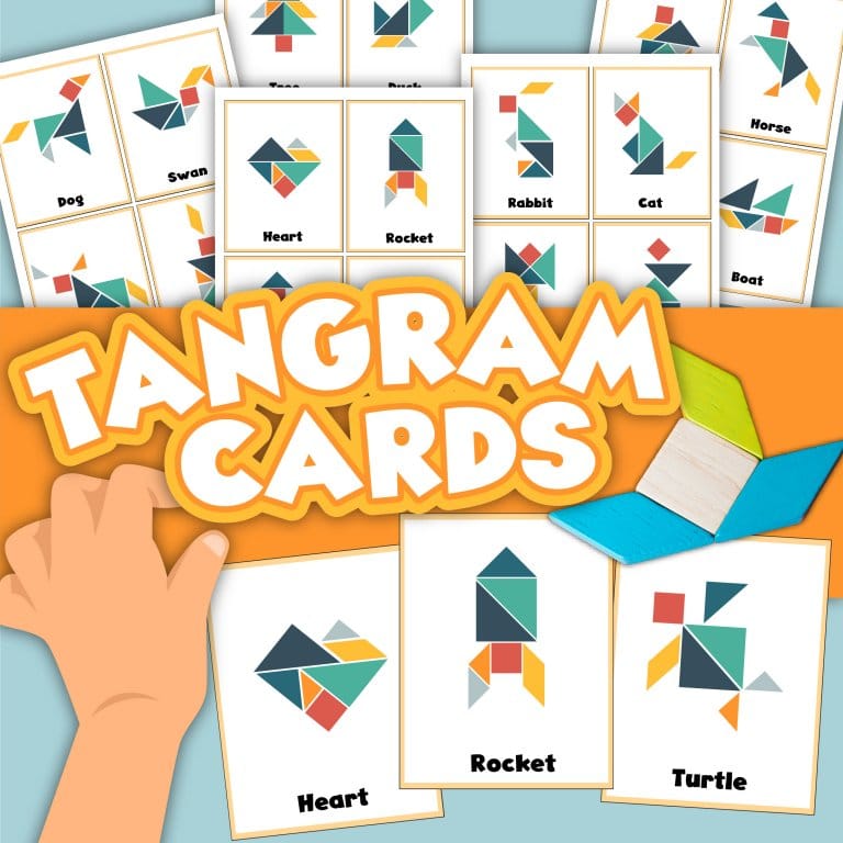 Printable Tangram Challenge Cards